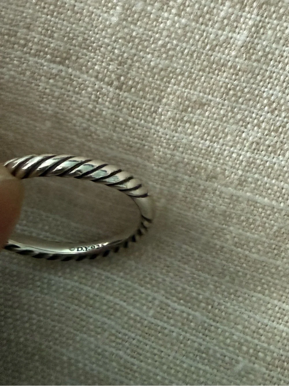 David Yurman Petite Pavé Oval Diamond Ring in Sterling Silver